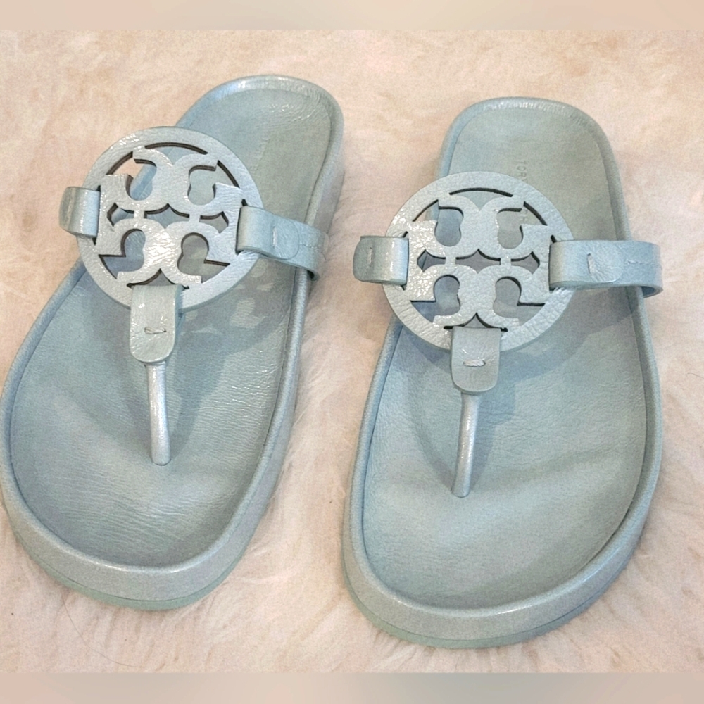 Tory Burch Blue Miller Cloud Sandals 8.5